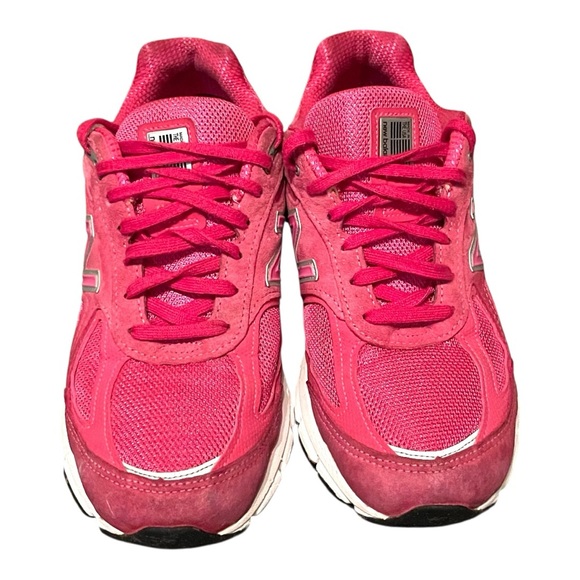 New Balance 990v4 Pink ribbon limeted edition Suede Running Sneakers size 9.5W - Picture 2 of 14